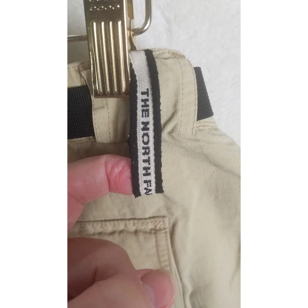 The North Face Convertible Hiking Pants Mens XXL Tan Good Zip Off Nylon Belted